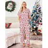 image:imageEkouaer Pajamas for Women Set Silky Satin 2 Piece Lounge Sets with Pockets  Lightweight pjselastic waist long pantsloose drop shoulderallseason daily weargreat giftwedding bridal partySXXXLChristmas
