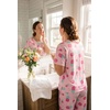 image:imageEkouaer Pajamas for Women Set Silky Satin 2 Piece Lounge Sets with Pockets  Lightweight pjselastic waist long pantsloose drop shoulderallseason daily weargreat giftwedding bridal partySXXXLPink Pineapple