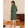 image:imageEkouaer Robes for Women Waffle Knit Kimono Bathrobe Loungewear with Pockets  Knee Length Maternity Robe Lightweight Soft Comfy Fabric Floral Print Ladies House CoatGreen