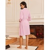 image:imageEkouaer Robes for Women Waffle Knit Kimono Bathrobe Loungewear with Pockets  Knee Length Maternity Robe Lightweight Soft Comfy Fabric Floral Print Ladies House CoatPink