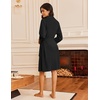 image:imageEkouaer Robes for Women Waffle Knit Kimono Bathrobe Loungewear with Pockets  Knee Length Maternity Robe Lightweight Soft Comfy Fabric Floral Print Ladies House CoatBlack
