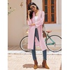 image:imageEkouaer Robes for Women Waffle Knit Kimono Bathrobe Loungewear with Pockets  Knee Length Maternity Robe Lightweight Soft Comfy Fabric Floral Print Ladies House CoatPink