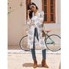 image:imageEkouaer Robes for Women Waffle Knit Kimono Bathrobe Loungewear with Pockets  Knee Length Maternity Robe Lightweight Soft Comfy Fabric Floral Print Ladies House CoatFloral White