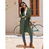image:imageEkouaer Robes for Women Waffle Knit Kimono Bathrobe Loungewear with Pockets  Knee Length Maternity Robe Lightweight Soft Comfy Fabric Floral Print Ladies House CoatGreen