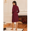 image:imageEkouaer Robes for Women Waffle Knit Kimono Bathrobe Loungewear with Pockets  Knee Length Maternity Robe Lightweight Soft Comfy Fabric Floral Print Ladies House CoatRed