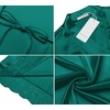 image:imageEkouaer Silk Robes for Women Lace Trim Kimono Bathrobe Bridal Robe  Bride Bridesmaid Wedding Party Robes 34 SleeveCalf Length Soft Lightweight SleepwearDark Green