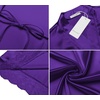 image:imageEkouaer Silk Robes for Women Lace Trim Kimono Bathrobe Bridal Robe  Bride Bridesmaid Wedding Party Robes 34 SleeveCalf Length Soft Lightweight SleepwearPurple