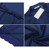 image:imageEkouaer Silk Robes for Women Lace Trim Kimono Bathrobe Bridal Robe  Bride Bridesmaid Wedding Party Robes 34 SleeveCalf Length Soft Lightweight SleepwearNavy Blue