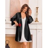 image:imageEkouaer Silk Robes for Women Short Satin Robe 34 Sleeves Kimono Bathrobe  Lace Trim Knee Length Sexy Bride Bridsmaid Robe Pockets TieBlack
