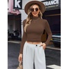 image:imageEkouaer Womens 3 Pack Turtleneck Shirts Long Sleeve Mock Undershirts  Mock Neck Soft Base Layer Thermal Tops Underwear Stretchy Fit Buttery Soft Fashion Winter ClothesBlackBeigeBrown