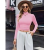 image:imageEkouaer Womens 3 Pack Turtleneck Shirts Long Sleeve Mock Undershirts  Mock Neck Soft Base Layer Thermal Tops Underwear Stretchy Fit Buttery Soft Fashion Winter ClothesBlackWhitePink