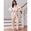 image:imageEkouaer Womens Classic Button Down Long Satin Silk Pajama Set  Soft Satin Pajamas MixMatch Daily Look Chest PocketElastic Waist Gift For LadiesChampagne
