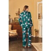 image:imageEkouaer Womens Classic Button Down Long Satin Silk Pajama Set  Soft Satin Pajamas MixMatch Daily Look Chest PocketElastic Waist Gift For LadiesGreen Floral