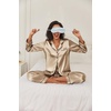 image:imageEkouaer Womens Classic Button Down Long Satin Silk Pajama Set  Soft Satin Pajamas MixMatch Daily Look Chest PocketElastic Waist Gift For LadiesKhaki