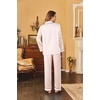 image:imageEkouaer Womens Classic Button Down Long Satin Silk Pajama Set  Soft Satin Pajamas MixMatch Daily Look Chest PocketElastic Waist Gift For LadiesPastel Pink
