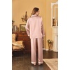 image:imageEkouaer Womens Classic Button Down Long Satin Silk Pajama Set  Soft Satin Pajamas MixMatch Daily Look Chest PocketElastic Waist Gift For LadiesPink