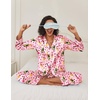 image:imageEkouaer Womens Classic Button Down Long Satin Silk Pajama Set  Soft Satin Pajamas MixMatch Daily Look Chest PocketElastic Waist Gift For LadiesPink Bottles