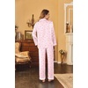 image:imageEkouaer Womens Classic Button Down Long Satin Silk Pajama Set  Soft Satin Pajamas MixMatch Daily Look Chest PocketElastic Waist Gift For LadiesPink Heart Print