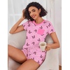 image:imageEkouaer Womens Pajama Sets Shorts Soft 2 Piece Lounge Set with Chest Pocket  Lightweight Sleepwear Vneck short sleeve top with drawstring shorts casual Pjs for allseason daily wear available in XSButterfly