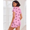 image:imageEkouaer Womens Pajama Sets Shorts Soft 2 Piece Lounge Set with Chest Pocket  Lightweight Sleepwear Vneck short sleeve top with drawstring shorts casual Pjs for allseason daily wear available in XSButterfly