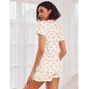 image:imageEkouaer Womens Pajama Sets Shorts Soft 2 Piece Lounge Set with Chest Pocket  Lightweight Sleepwear Vneck short sleeve top with drawstring shorts casual Pjs for allseason daily wear available in XSTulip