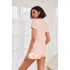 image:imageEkouaer Womens Pajama Sets Shorts Soft 2 Piece Lounge Set with Chest Pocket  Lightweight Sleepwear Vneck short sleeve top with drawstring shorts casual Pjs for allseason daily wear available in XSHeart