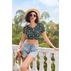 image:imageEkouaer Womens Pajama Sets Shorts Soft 2 Piece Lounge Set with Chest Pocket  Lightweight Sleepwear Vneck short sleeve top with drawstring shorts casual Pjs for allseason daily wear available in XSDark Gray Stars