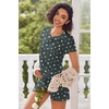 image:imageEkouaer Womens Pajama Sets Shorts Soft 2 Piece Lounge Set with Chest Pocket  Lightweight Sleepwear Vneck short sleeve top with drawstring shorts casual Pjs for allseason daily wear available in XSDark Gray Stars