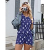 image:imageEkouaer Womens Pajama Sets Shorts Soft 2 Piece Lounge Set with Chest Pocket  Lightweight Sleepwear Vneck short sleeve top with drawstring shorts casual Pjs for allseason daily wear available in XSBlue Moon
