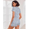 image:imageEkouaer Womens Pajama Sets Shorts Soft 2 Piece Lounge Set with Chest Pocket  Lightweight Sleepwear Vneck short sleeve top with drawstring shorts casual Pjs for allseason daily wear available in XSRose