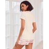 image:imageEkouaer Womens Pajama Sets Shorts Soft 2 Piece Lounge Set with Chest Pocket  Lightweight Sleepwear Vneck short sleeve top with drawstring shorts casual Pjs for allseason daily wear available in XSBoho Western