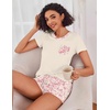image:imageEkouaer Womens Pajama Sets Shorts Soft 2 Piece Lounge Set with Chest Pocket  Lightweight Sleepwear Vneck short sleeve top with drawstring shorts casual Pjs for allseason daily wear available in XSBoho Western
