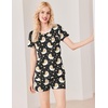 image:imageEkouaer Womens Pajama Sets Shorts Soft 2 Piece Lounge Set with Chest Pocket  Lightweight Sleepwear Vneck short sleeve top with drawstring shorts casual Pjs for allseason daily wear available in XSBlack Teddy