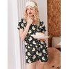 image:imageEkouaer Womens Pajama Sets Shorts Soft 2 Piece Lounge Set with Chest Pocket  Lightweight Sleepwear Vneck short sleeve top with drawstring shorts casual Pjs for allseason daily wear available in XSBlack Teddy