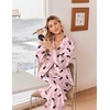 image:imageEkouaer Womens Satin Silk Pajamas Long Sleeve Button Up Pjs Lounge Sets  Soft 2Piece Set Adjustable Drawstring Waistband Side Pockets Ideal for Sleep Lounging PartyPink Winebowl