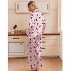 image:imageEkouaer Womens Satin Silk Pajamas Long Sleeve Button Up Pjs Lounge Sets  Soft 2Piece Set Adjustable Drawstring Waistband Side Pockets Ideal for Sleep Lounging PartyPink Winebowl
