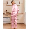 image:imageEkouaer Womens Satin Silk Pajamas Long Sleeve Button Up Pjs Lounge Sets  Soft 2Piece Set Adjustable Drawstring Waistband Side Pockets Ideal for Sleep Lounging PartyColorful Bow
