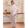 image:imageEkouaer Womens Satin Silk Pajamas Long Sleeve Button Up Pjs Lounge Sets  Soft 2Piece Set Adjustable Drawstring Waistband Side Pockets Ideal for Sleep Lounging PartyPink Plaid Bow