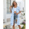 image:imageEkouaer Zipper Robes for Women Short Knit Lightweight Bathrobe with Pockets  Short Sleeve Two Pockets Zip Up Robes House Coats for Women Soft Lightweight Fabric Sleepwear Travel AirportBlue Moon Star