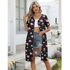 image:imageEkouaer Zipper Robes for Women Short Knit Lightweight Bathrobe with Pockets  Short Sleeve Two Pockets Zip Up Robes House Coats for Women Soft Lightweight Fabric Sleepwear Travel AirportBlack Pink Heart
