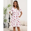 image:imageEkouaer Zipper Robes for Women Short Knit Lightweight Bathrobe with Pockets  Short Sleeve Two Pockets Zip Up Robes House Coats for Women Soft Lightweight Fabric Sleepwear Travel AirportRed Bow Tie