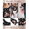 image:imageLong Sleeve Shirts for Women Thumb Hole Fitted Tops Thermal Layering Tees  Round Neck Thermal Undershirts Slim Fit Underwear Tops Casual Fall Outfits Trendy Y2K TShirts Work amp Going Out TopsFloral Black