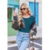 image:imageLong Sleeve Shirts for Women Thumb Hole Fitted Tops Thermal Layering Tees  Round Neck Thermal Undershirts Slim Fit Underwear Tops Casual Fall Outfits Trendy Y2K TShirts Work amp Going Out TopsDark Blue