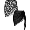 Black/White Leopard Print