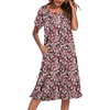Black Red Floral