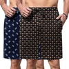Black and Navy Blue Print