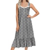 image:imageEkouaer Nightgowns for Women Long Sleeveless Night Gown Button Sleepshirt  Victorian NightdressButton SleepshirtSummer Sleep DressSoft Sleepwear Suitable for SleepLoungeDaily WearBlack Floral