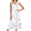 image:imageEkouaer Nightgowns for Women Long Sleeveless Night Gown Button Sleepshirt  Victorian NightdressButton SleepshirtSummer Sleep DressSoft Sleepwear Suitable for SleepLoungeDaily WearBlue Flower