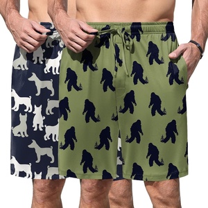 image:imageEkouaer Mens Pajama Shorts Soft Sleepwear Bottoms Pj Shorts with Pocket  Drawstring Elastic Waistband Sleep PantsSummerFallFunny PrintBeach Vacation OutfitGift For BirthdayAnniversaryHusband01 Bigfoot and Dogs