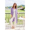 image:imageEkouaer Robes for Women Long Waffle Knit Bathrobe Shawl Collar House Coats  34 Sleeves Midcalf Length Lightweight Soft Casual Comfy Removable Belt SPA Kimono Nightgown with Pockets LoungewearLight PurpleSmall Waffle